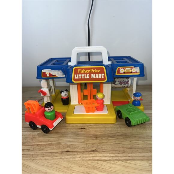 Vintage 1986 Fisher Price Little People Little Mini Mart W/Box. Missing 1 Piece - Picture 2 of 11